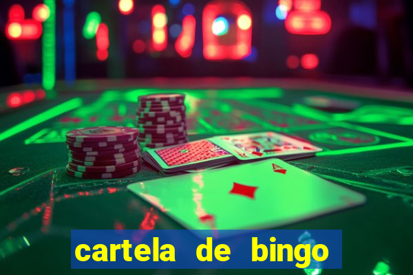 cartela de bingo cha de panela